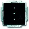 Busch-Jaeger | Wandcontactdoos met randaarde, kinderbeveiliging en LED controleverlichting | Future linear mat zwart | 20 EUCBLI-885