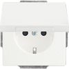 Busch-Jaeger | Wandcontactdoos randaarde met klapdeksel | Future Linear Mat Wit | 20 EUK-884