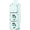 BUSCH-JAEG 2601-5-2300-2EAPJW COMBINATIE RA 3V SERIE+PLAAT O