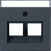 Gira | inzetplaat 2 x modular-jack | Systeem 55 ZMT | 2640005