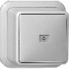 Gira | Pulsdrukker maakcontact met apart meldcontact | Opbouw Wit | 015211