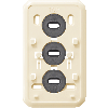 Gira | Montageplaat 2-voudig voor combinatie | Opbouw Crème | 008010