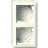 Gira opbouwbehuizing tweevoudig creme wit systeem 55 | 106201