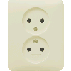 Gira | 2 voudige wandcontactdoos zonder randaarde | standaard 55 CWG | 079801
