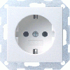 Gira / wandcontactdoos met randaarde / zuiver wit mat / 418827