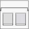 Niko | Centraalplaat 2-voudig voor RJ | Original White | 101-65200