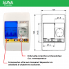 SEP PV-verdeler SUNA 3000W / 2x aardlekautomaat en 1x WCD / PV-10C16V1