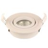 Luxe inbouwspot rond kantelbaar wit