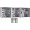 Niko Hydro grijs | Horizontale opbouwbak 3-voudig met 2x M20 ingang | 700-84952