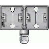 Niko Hydro grijs | Horizontale opbouwbak 2-voudig met 1x M20 ingang | 700-84851