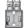 Niko Hydro grijs | Opbouwbak 1-voudig met 2x M20 ingang | 700-84152
