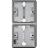 Niko Hydro grijs | Verticale opbouwbak 2-voudig | 700-83201