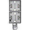 Niko Hydro grijs | Verticale opbouwbak 2-voudig met 1x M20 ingang | 700-84251