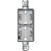 Niko Hydro grijs | Verticale opbouwbak 2-voudig met boven en onder 1x M20 ingang | 700-84261