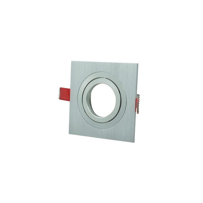 Inbouwarmatuur | 50mm | Alu. | Vierkant | 92x92mm | Verstelbaar