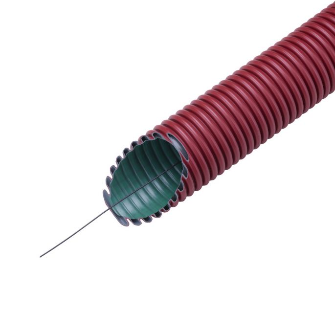 FRÄNKISCHE 19217050 50MM ROOD FLEXBUIS + TREKDRAAD - Rol van 50 meter