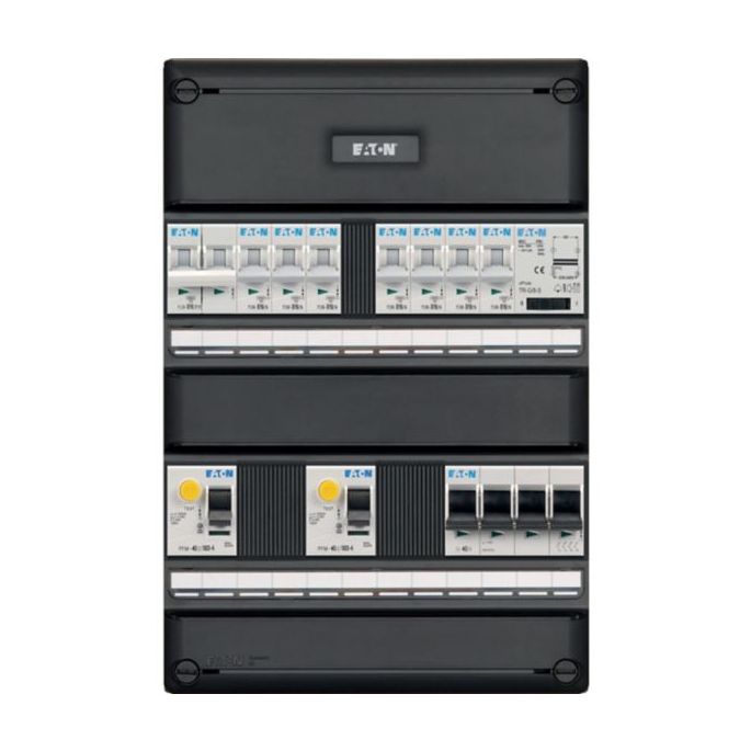 Groepenkast Eaton 8 Groepen 7 x Lichtgroepen + Fornuisgroep + Beltransformator 3 Fase I-72V34FT-HS-64