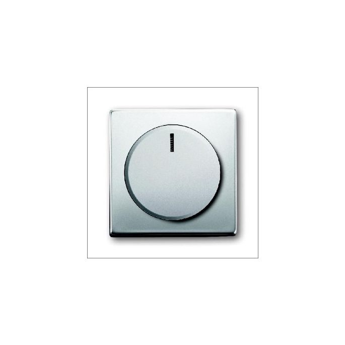 Busch-Jaeger | Centraalplaat met knop voor draaidimmer | Pure RVS | 6540-866-102