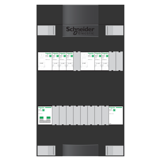 Schneider groepenkast 1 fase met 5 groepen en beltrafo ADVG23224TH1