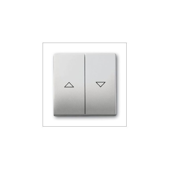 Busch-Jaeger | Schakelwip 2-voudig met opdruk | Pure RVS | 1785 JA-866