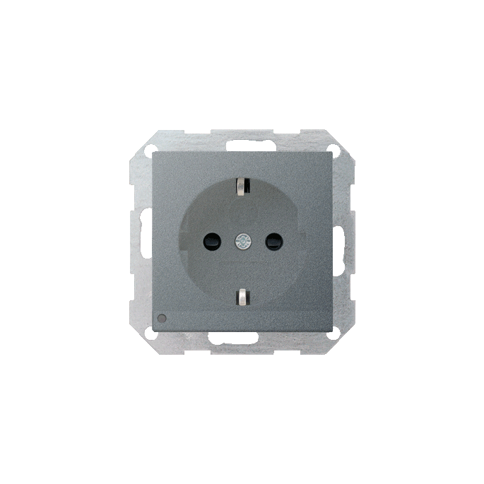 Gira | wandcontactdoos, randaarde, kindveilig en LED-orientatielicht | Systeem 55 ANTR | 117028