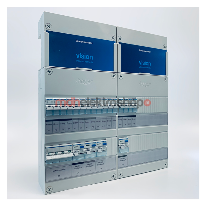 Groepenkast Hager | 16 Groepen 16 x Lichtgroepen | 3 Fase