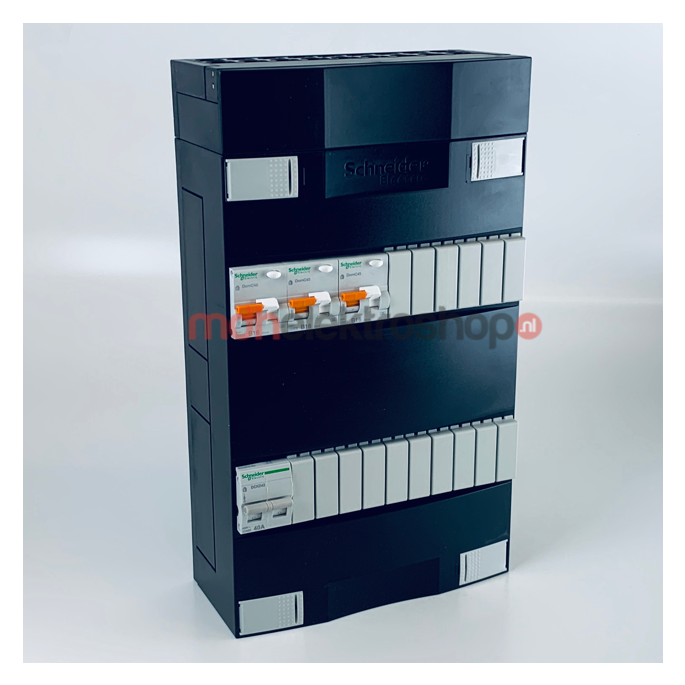 Schneider groepenkast 1 fase met 3 aardlekautomaten ADVAG13000H1