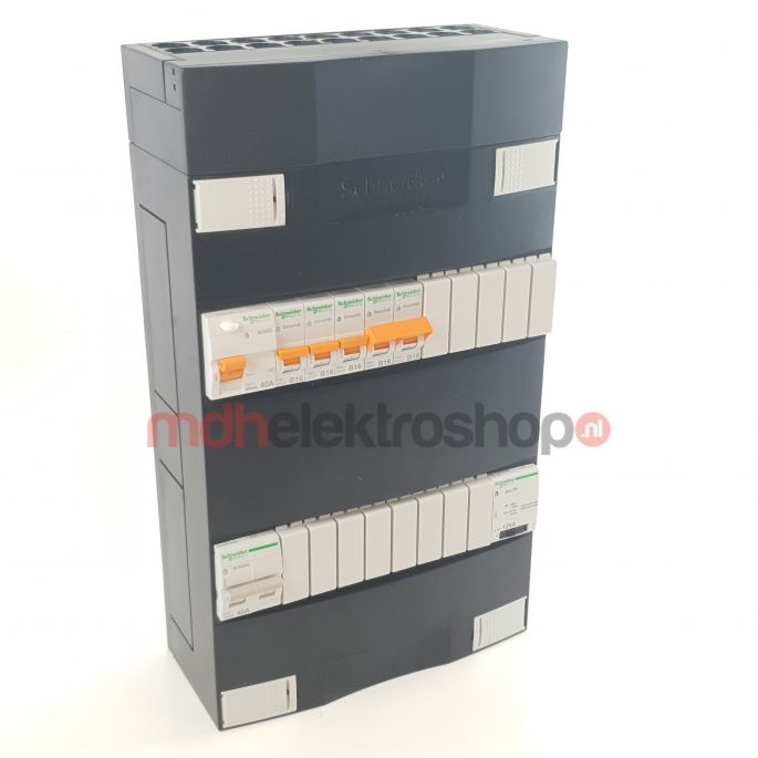 Schneider groepenkast 1 fase met 3 groepen + fornuisgroep en beltrafo ADVG23004FTH1