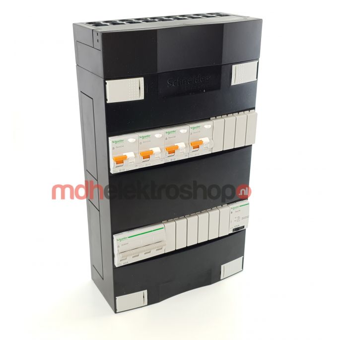 Schneider groepenkast 3 fase met 4 aardlekautomaten en beltrafo ADVAG34000TH3