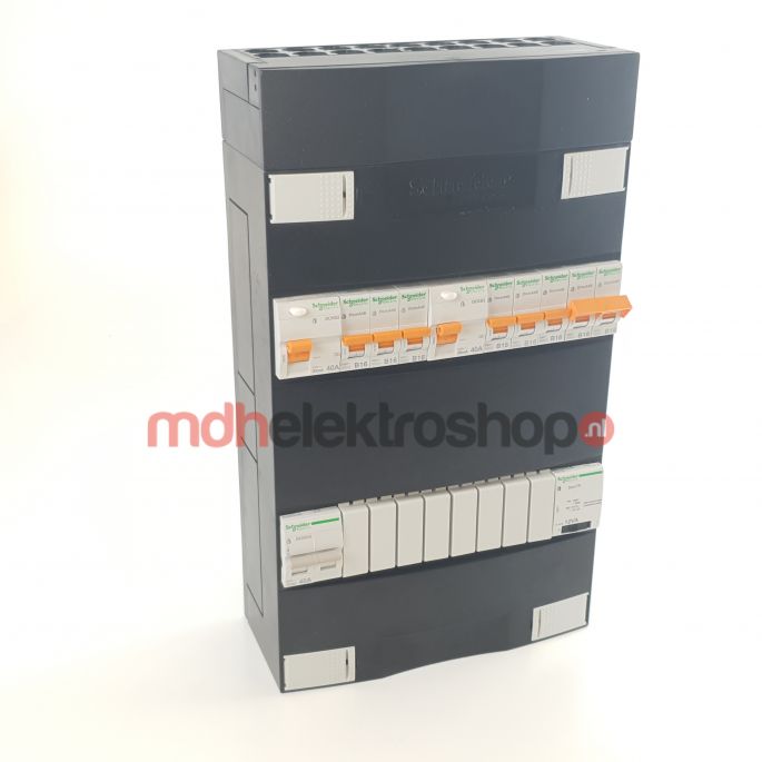 Schneider groepenkast 1 fase met 6 groepen + fornuisgroep en beltrafo ADVG23234FTH1