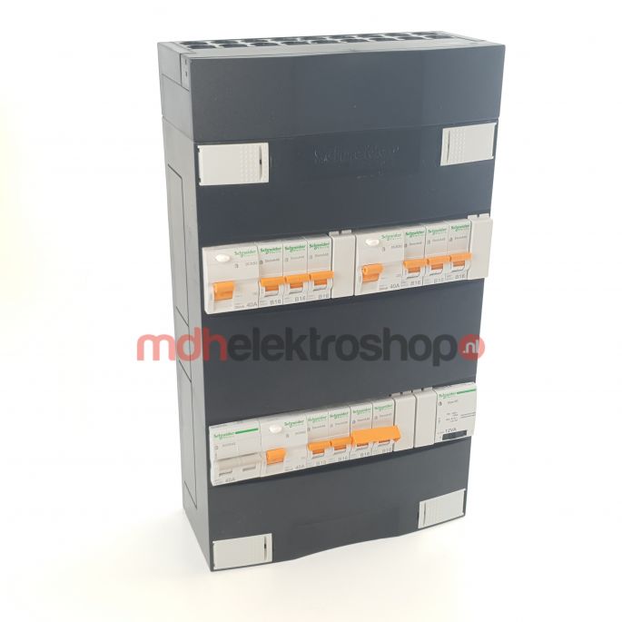 Schneider groepenkast 1 fase met 8 groepen + fornuisgroep en beltrafo ADVG2323224FTH1