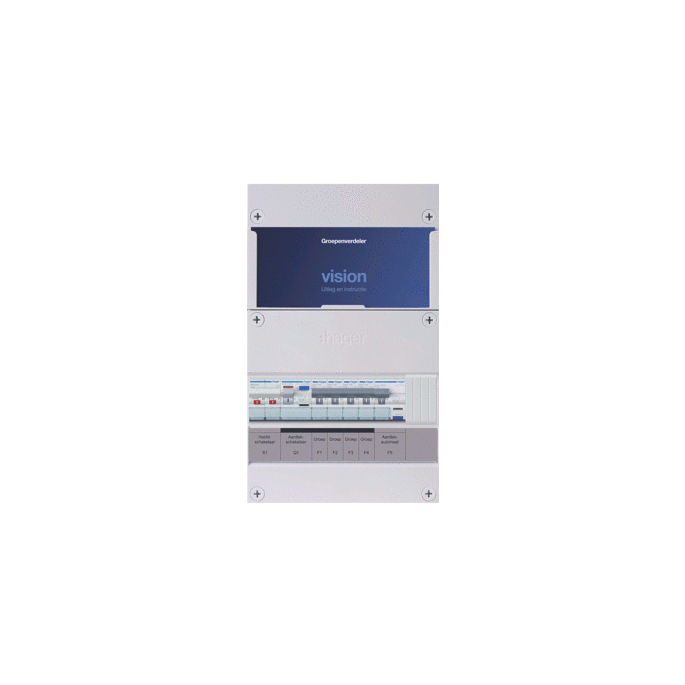 Groepenkast Hager | 5 Groepen 5 x Lichtgroepen | 1 Fase | VKG410A