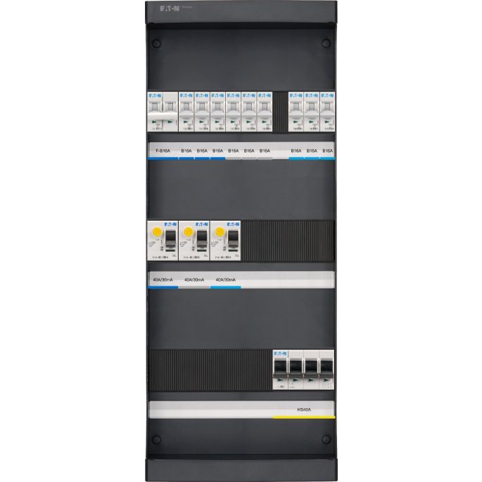 Groepenkast Eaton | 10 Groepen 9 x Lichtgroepen 1 x Fornuisgroep | 1/3 Fase | I-93V14F0-HM104 