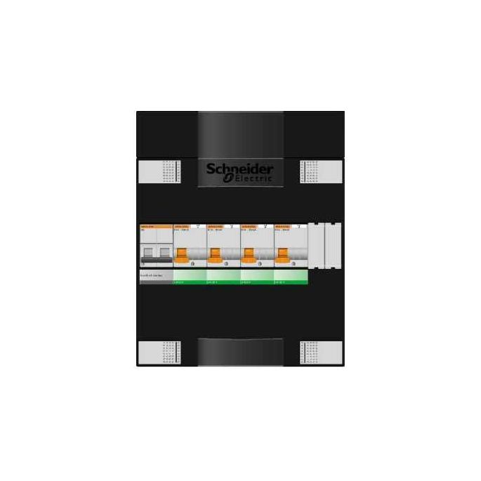 Schneider groepenkast 1 fase met 4 aardlekautomaten en beltrafo ADVA14000TH1