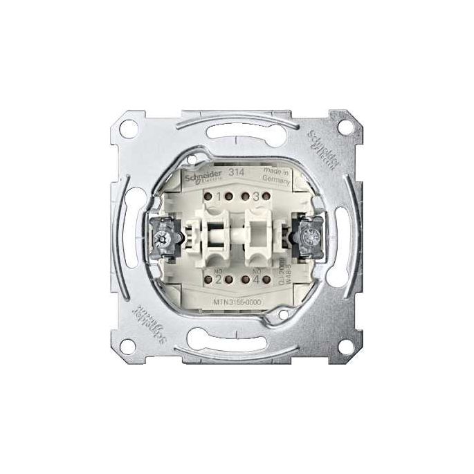 Schneider | Impulsdrukker dubbel met 2 maakcontacten | MTN3155-0000
