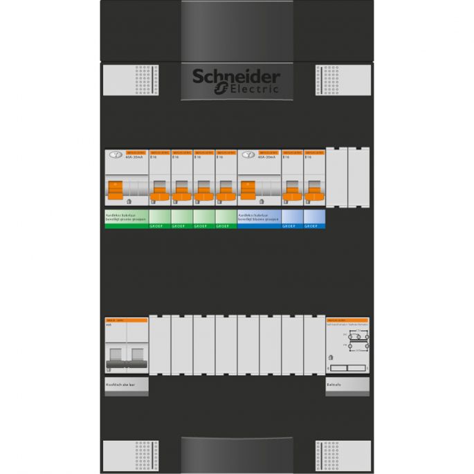 Schneider groepenkast 1 fase met 6 groepen ADVG24224H1