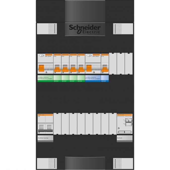 Groepenkast Schneider | 5 Groepen 5 x Lichtgroepen | 1 Fase | ADVG24214H1 