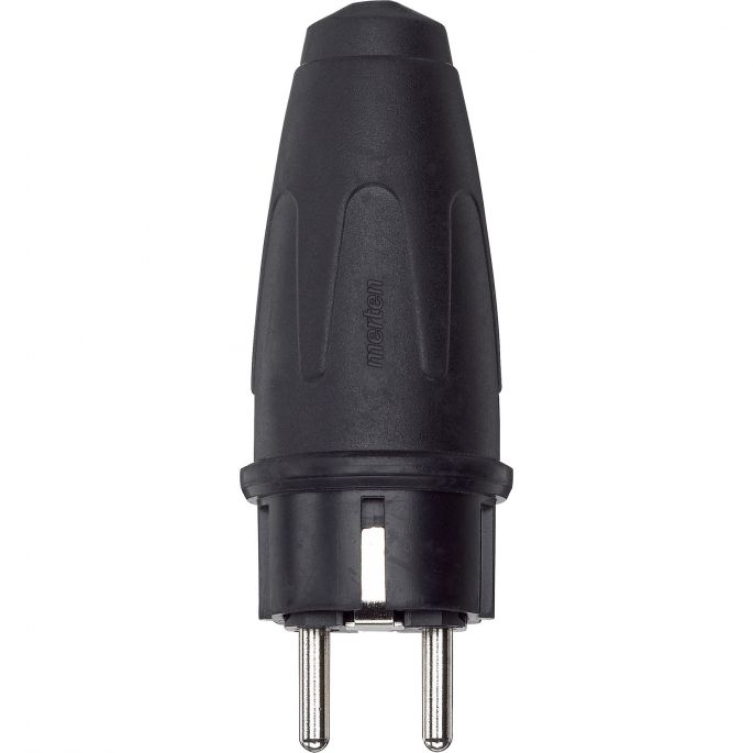 SCHNEIDER 122151 | Volrubber geaarde stekker zwart 16A/250V IP44 | 122151