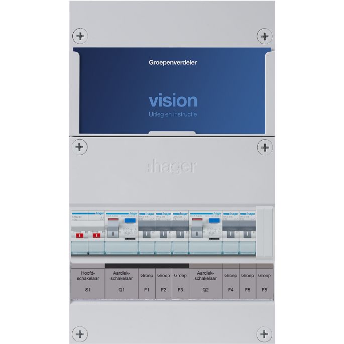 Groepenkast Hager | 5 Groepen 5 x Lichtgroepen | 1 Fase | VKG32B
