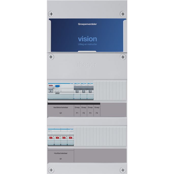 Groepenkast Hager | 3 Groepen 3 x Lichtgroepen | 3 Fase | VKG300K