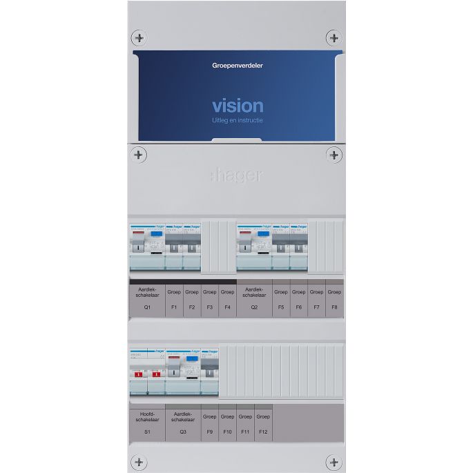 Groepenkast Hager | 5 Groepen 5 x Lichtgroepen | 1 Fase | VKG221E