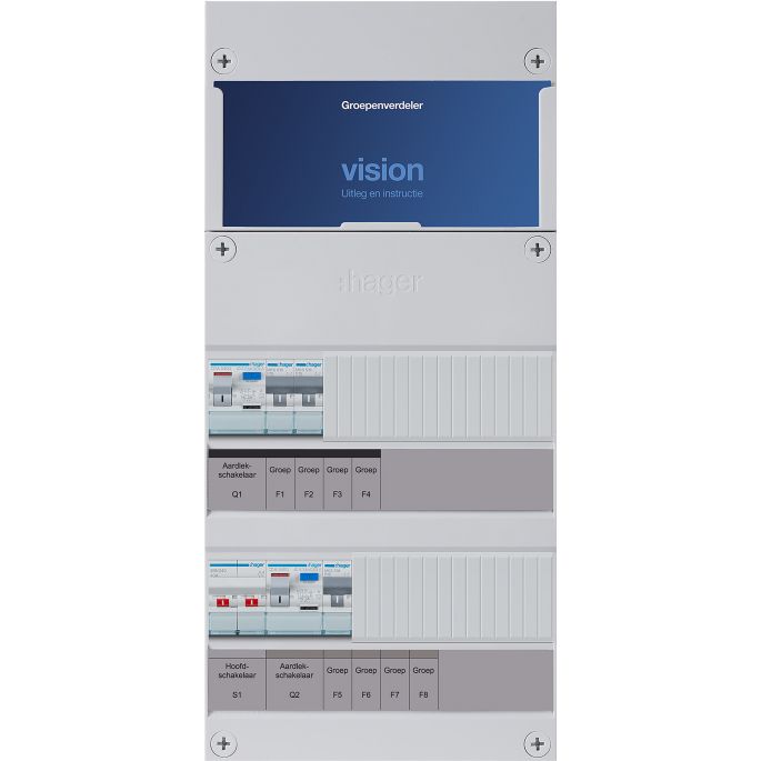 Groepenkast Hager | 3 Groepen 3 x Lichtgroepen | 1 Fase | VKG21E
