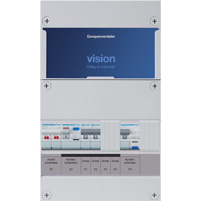 Groepenkast Hager | 3 Groepen 3 x Lichtgroepen | 1 Fase | VKG210A