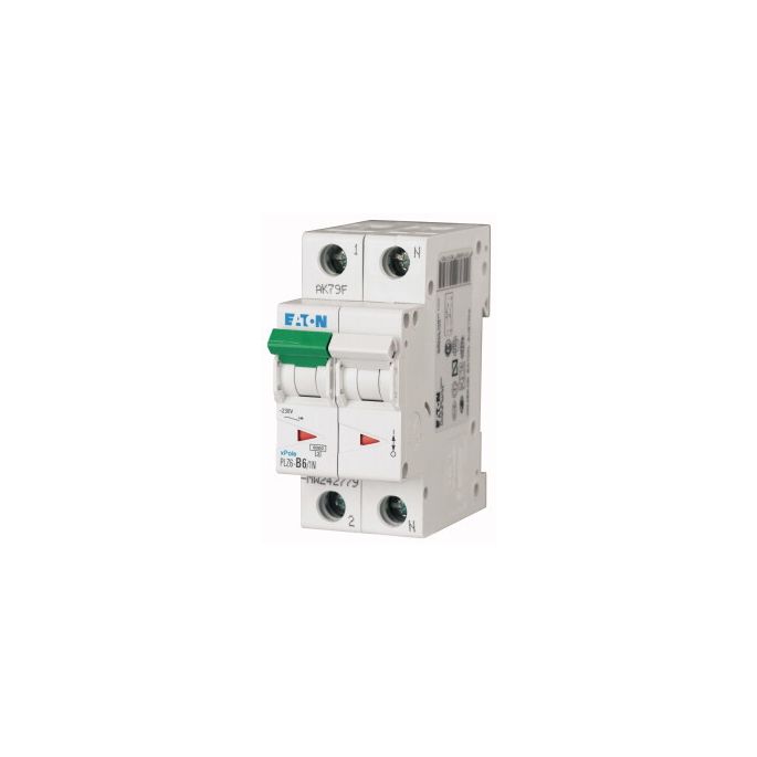 Eaton installatieautomaat / 1-polig + nul, B6A / PLZ6-B6/1N-MW / 242779