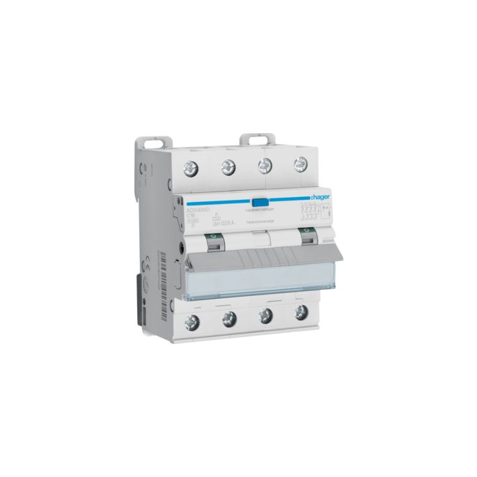 HAGER ADX466D AARDLEKAUTOMAAT 4-POLIG 16 A C