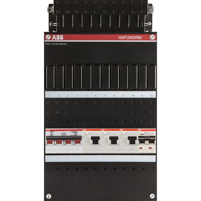 ABB Hafonorm PV-Groepenkast | HS 40A - 0 groepen - 3 x ALS 63A, 30mA - 1 x ALA B16 300mA | 3-Fase | 1SPF006972F0005