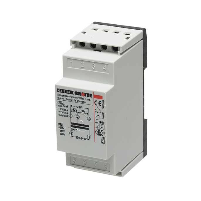 GROTHE GT3182 - Beltransformator 8-12-24V 2.0/1.3/0.6A - 14082