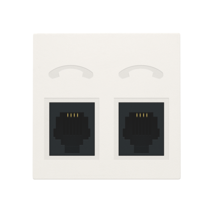 NIKO 101-69032 TELEF AANSL 2X RJ11 45X45 WT