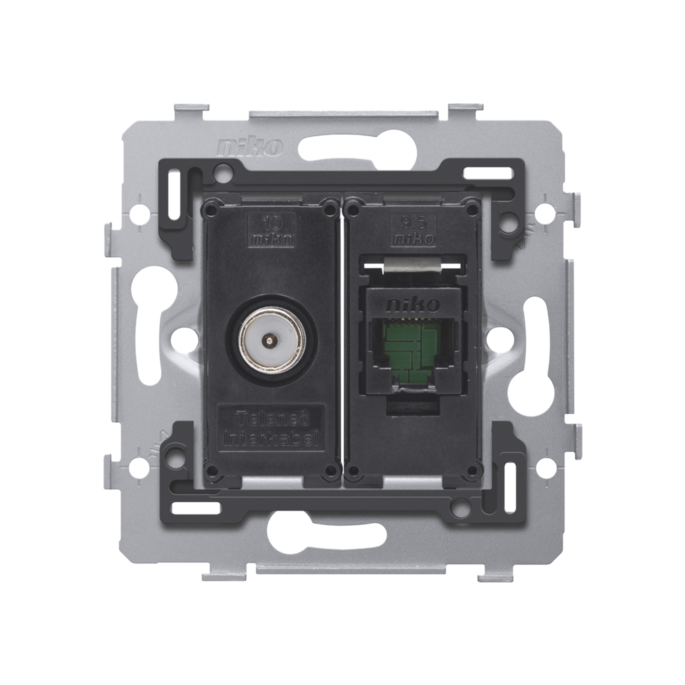 NIKO 170-65138 SOKKEL INB COAX RJ45 C5E