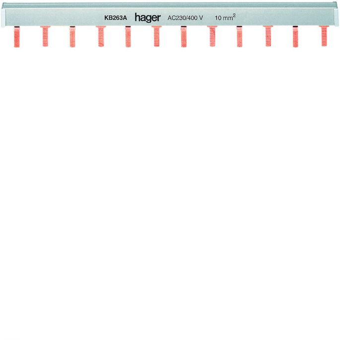 HAGER KB263A RAIL10Q 6X2P STIFT 63A 12MOD